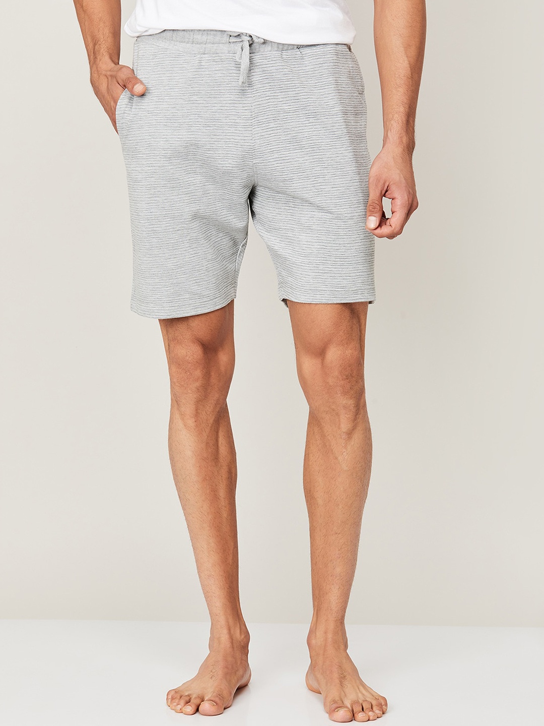 

Fame Forever by Lifestyle Men Grey Solid Cotton Lounge Shorts