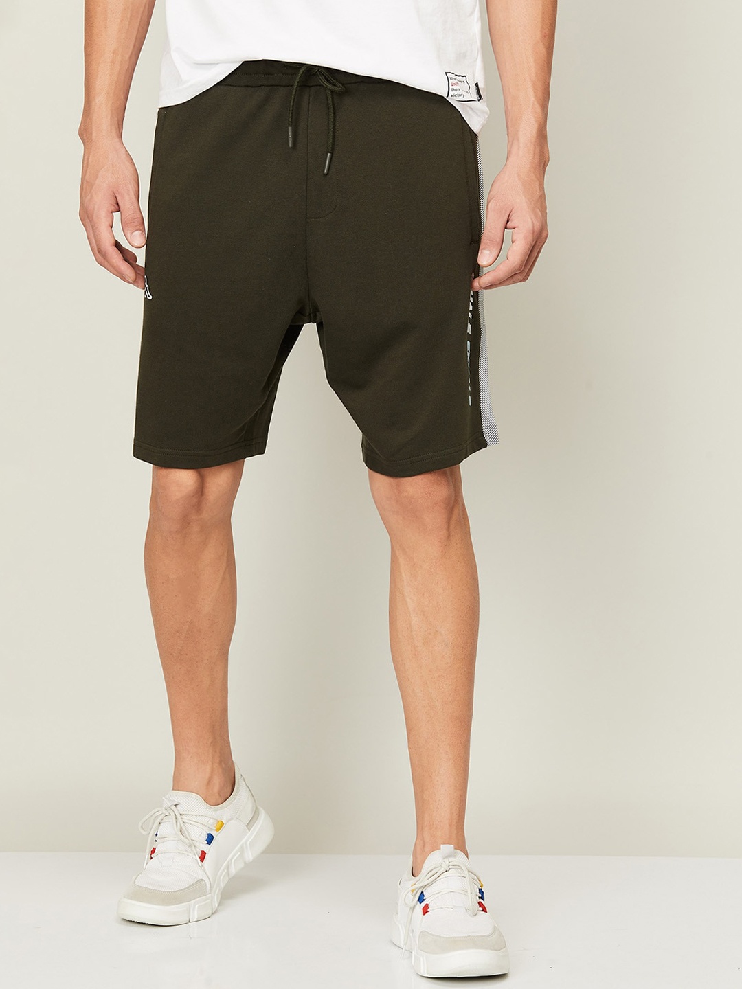 

Kappa Men Olive Green Cotton Shorts