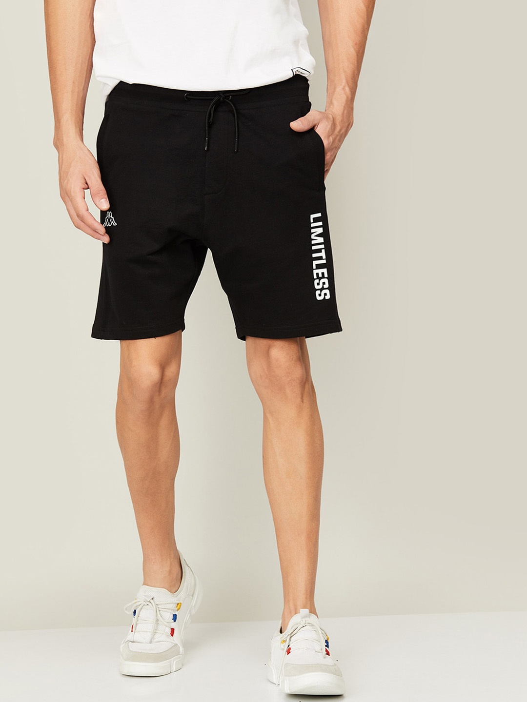 

Kappa Men Black Solid Regular Shorts