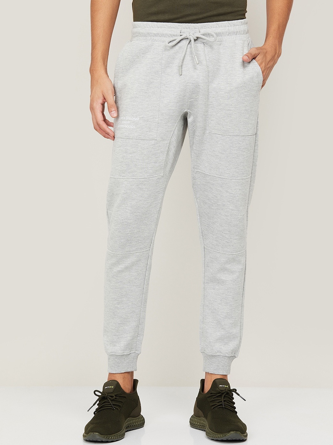 

Forca by Lifestyle Men Grey Solid Cotton Joggers