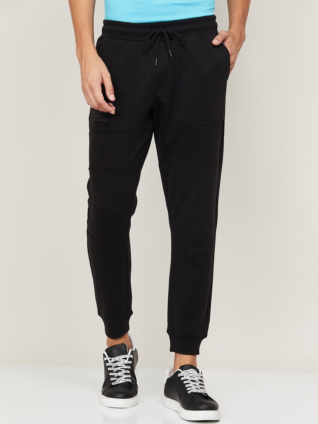 

Forca by Lifestyle Men Black Solid Joggers