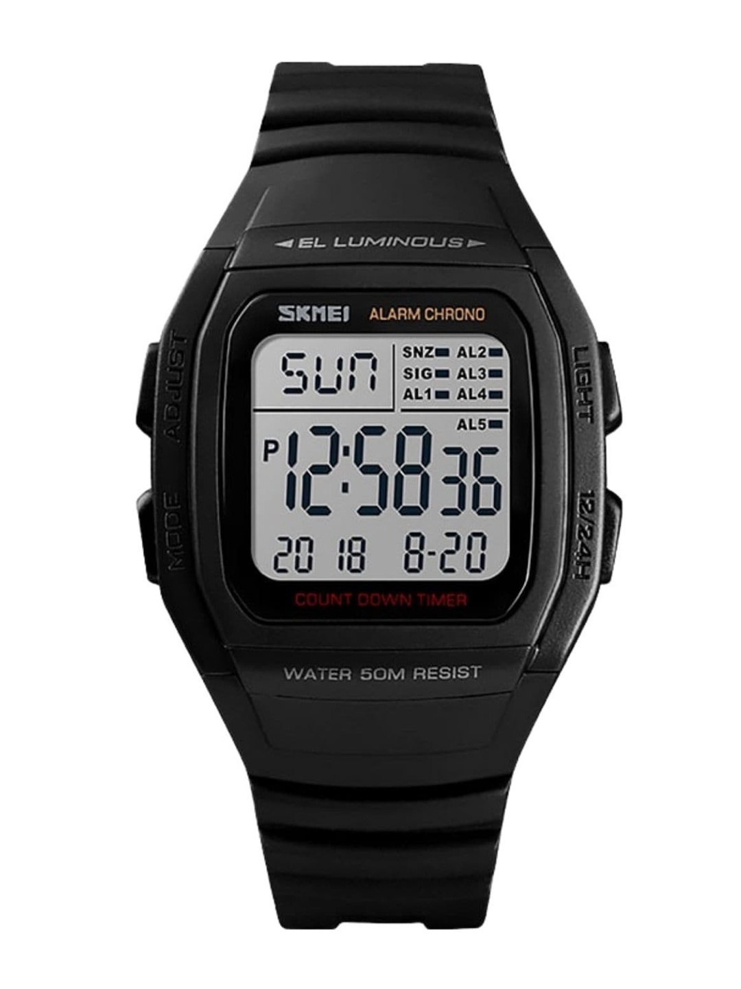 

Skmei Unisex Black Dial & Straps Digital Multi Function Watch Skmei 1278 Black