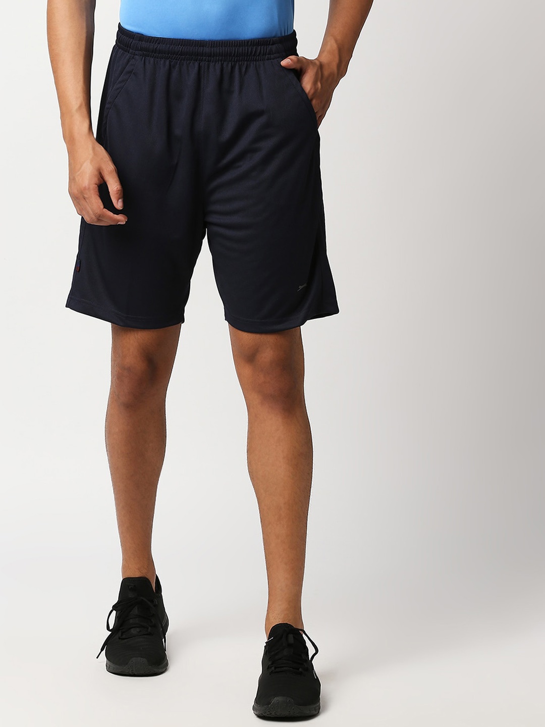 

Black Panther Men Navy Blue Running Sports Shorts
