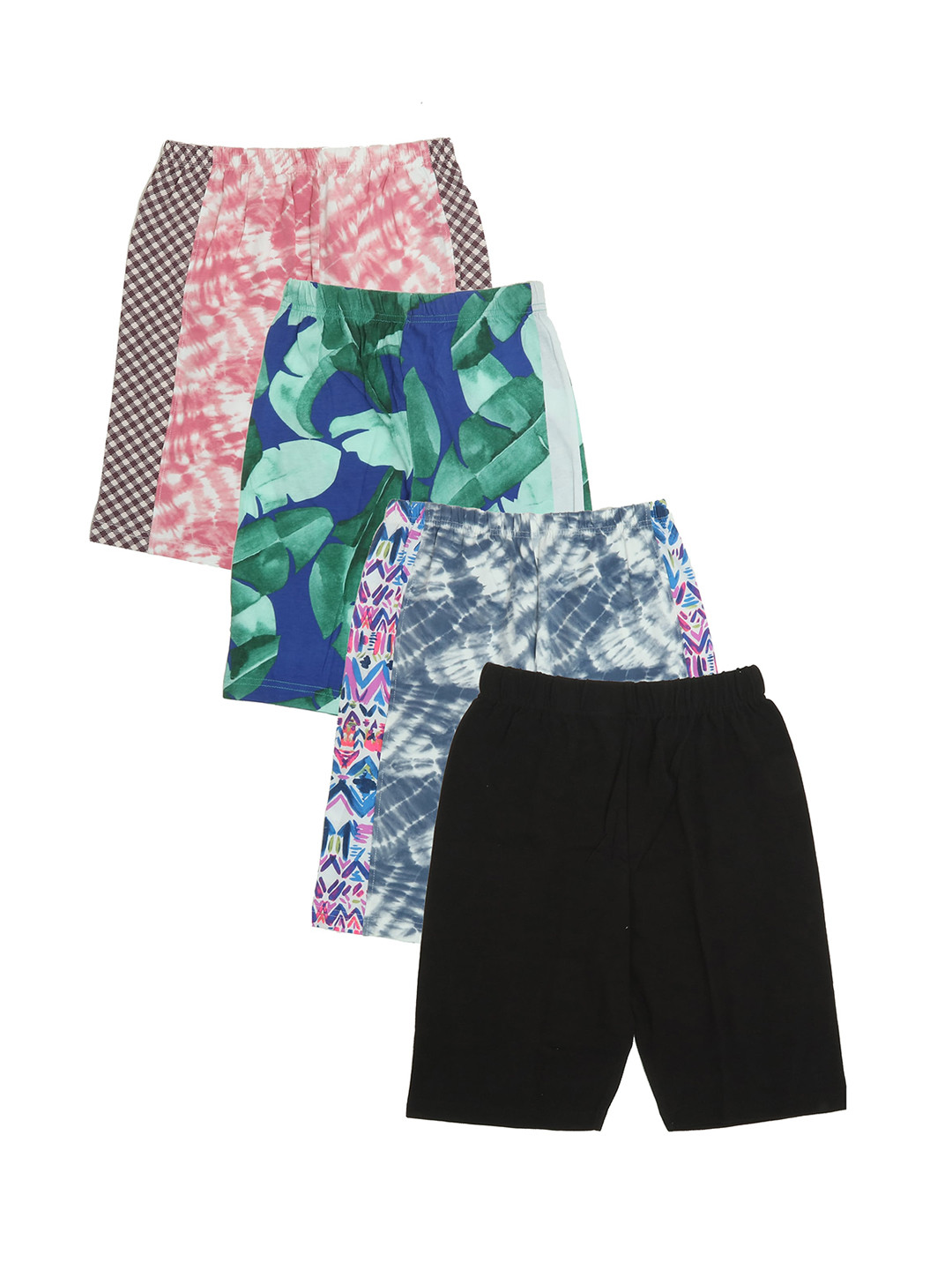 

OLIVE MIST Boys Pack of 4 Floral Printed Antimicrobial Technology Cotton Shorts, Multi