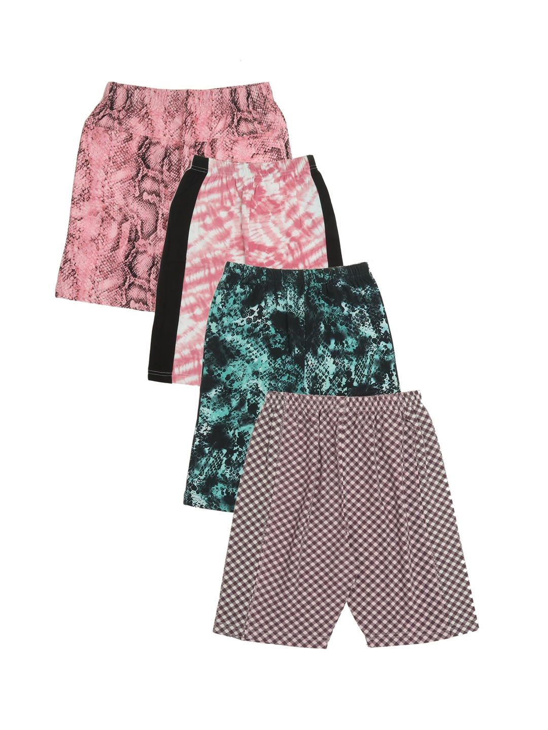 

OLIVE MIST Boys Pack of 4 Printed Outdoor Antimicrobial Technology Shorts, Multi