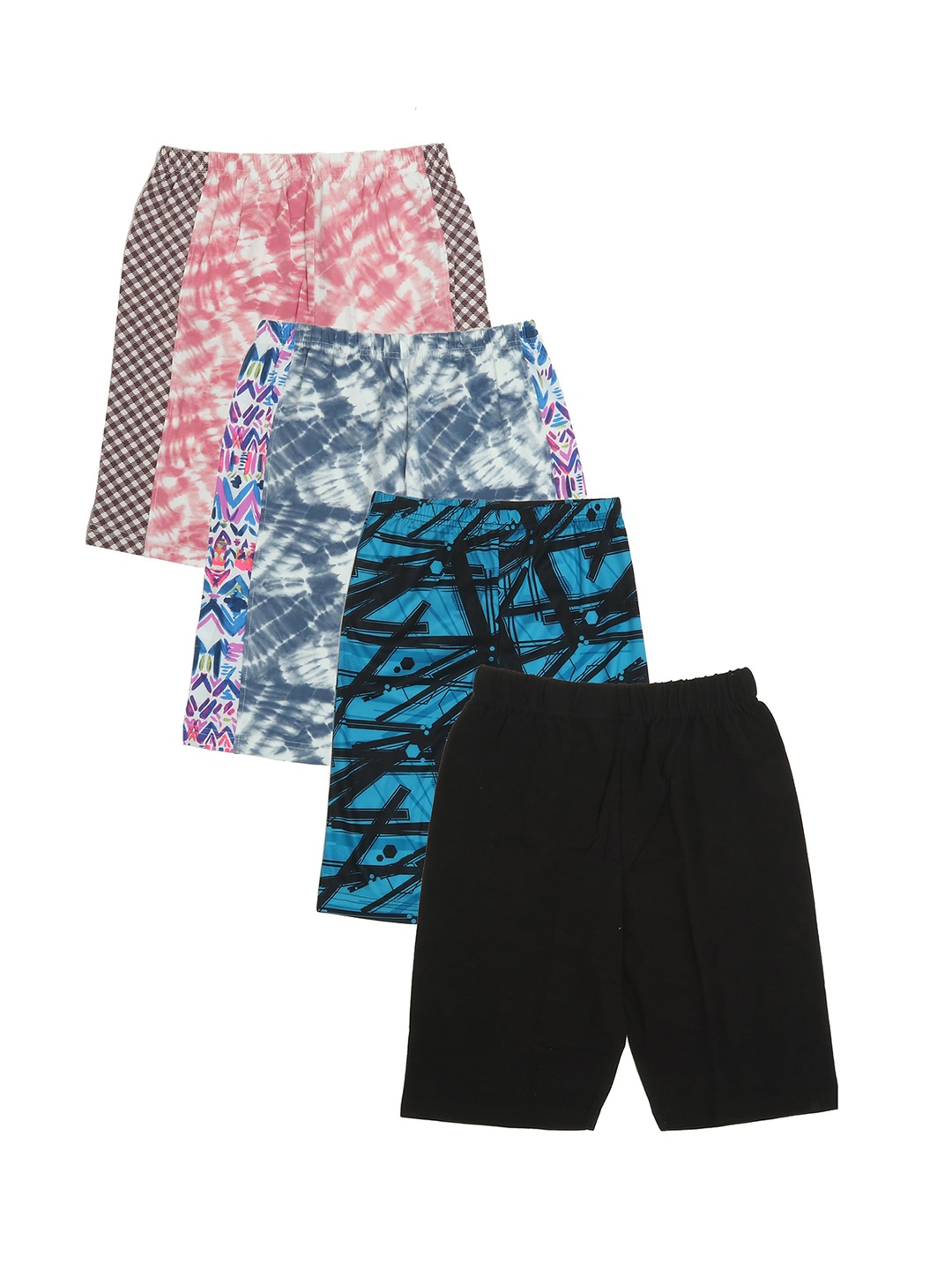

OLIVE MIST Pack of 4 Boys Printed Outdoor Antimicrobial Technology Shorts, Multi