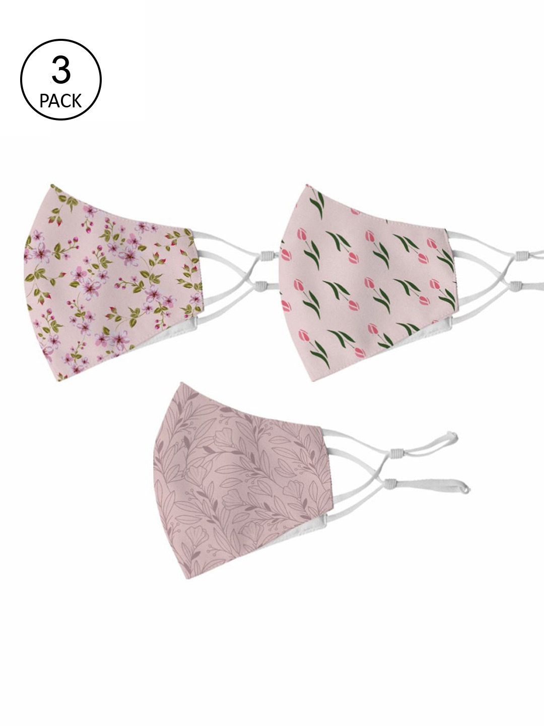 

Crazy Corner Unisex Pack Of 3 Printed 2-Ply Outdoor Cloth Masks, Multi