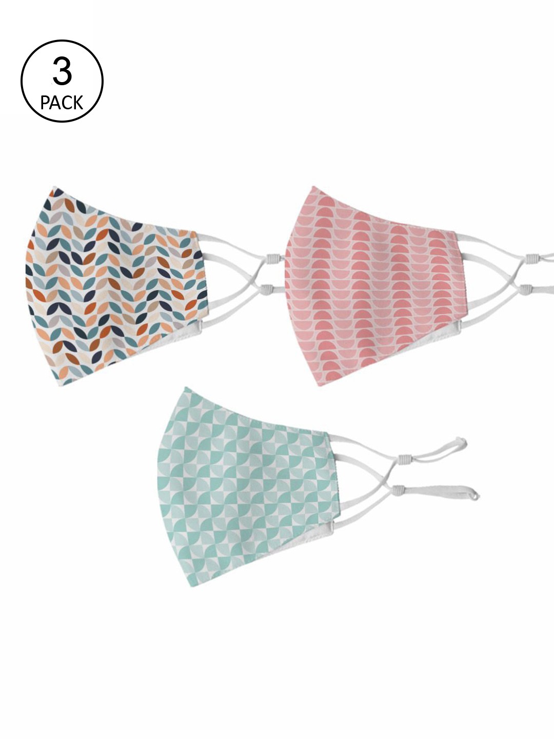 

Crazy Corner Unisex Pack Of 3 Printed 2-Ply Outdoor Cloth Masks, Multi