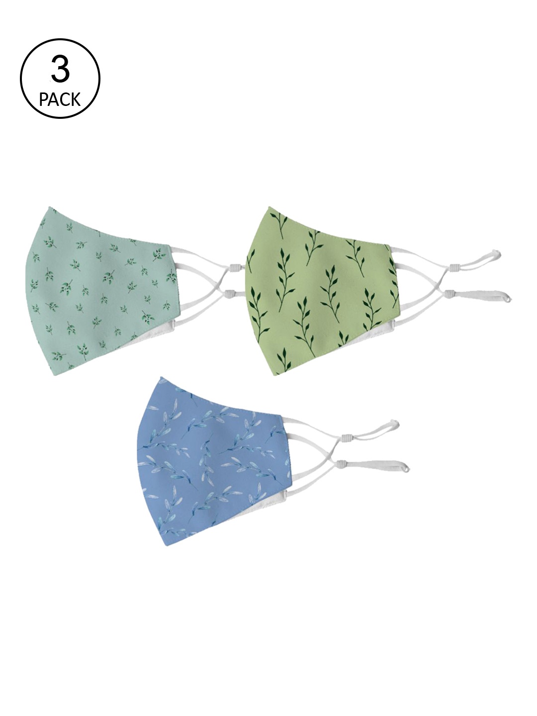 

Crazy Corner Unisex Multicolored Pack Of 3 Printed 2-Ply Outdoor Cloth Masks, Multi