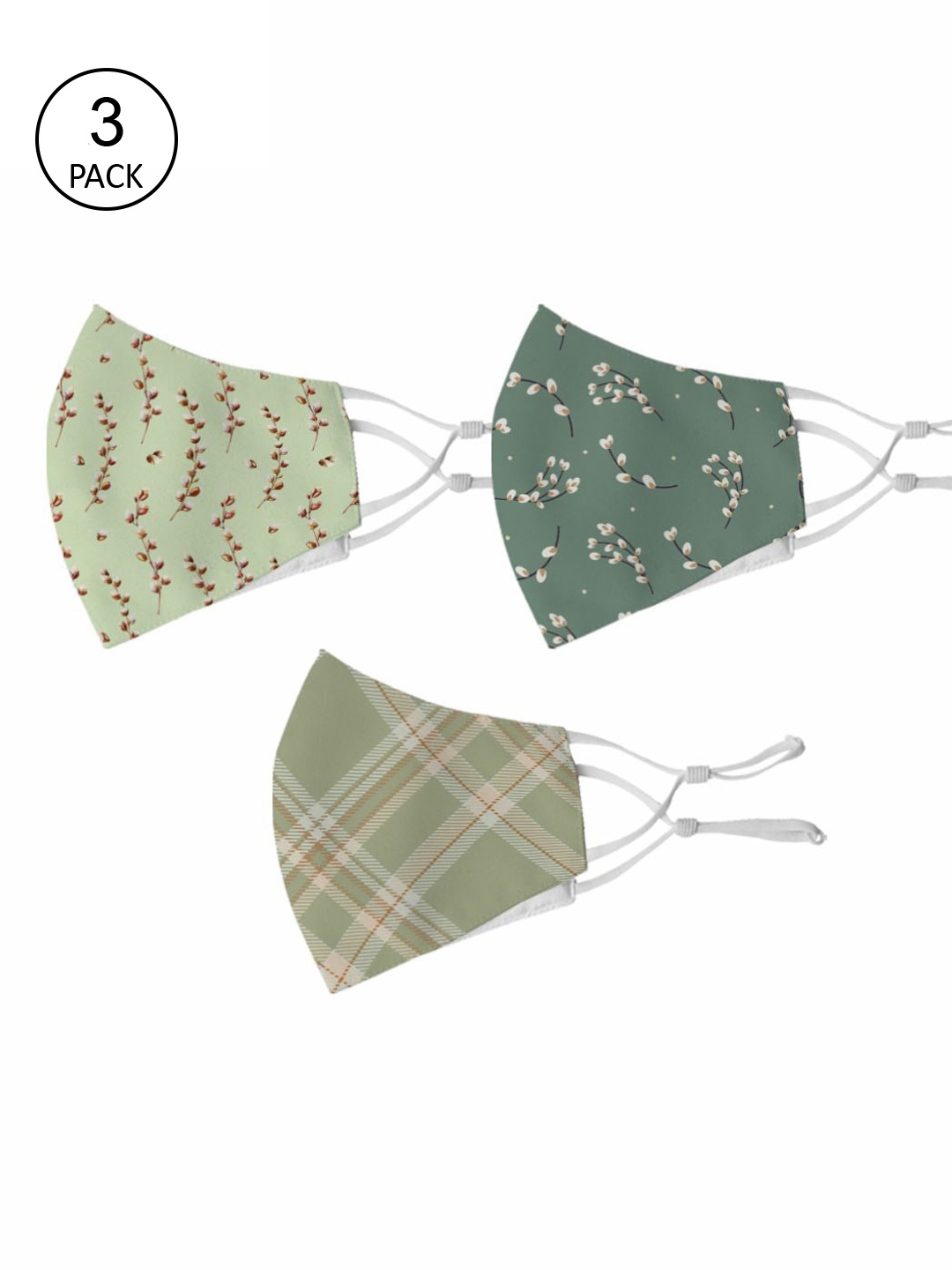 

Crazy Corner Unisex Pack Of 3 Printed Outdoor Cloth Masks, Multi