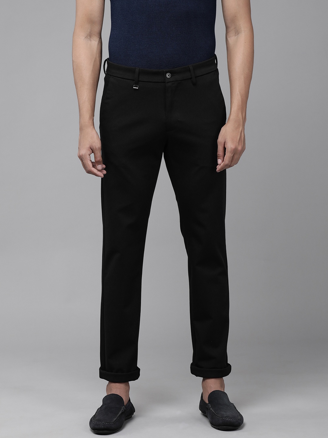 

Van Heusen Men Black Slim Fit Chinos Trousers