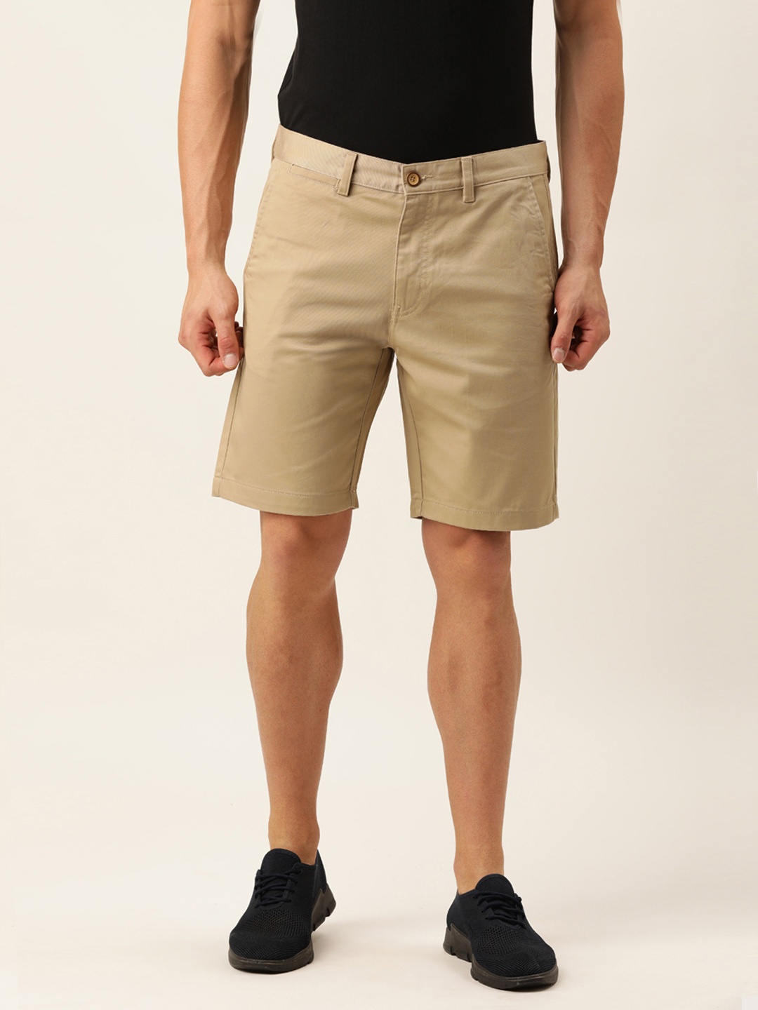 

Peter England Men Khaki Chino Shorts