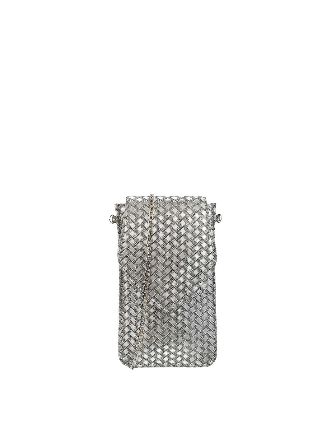 

Mochi Grey Textured Purse Clutch