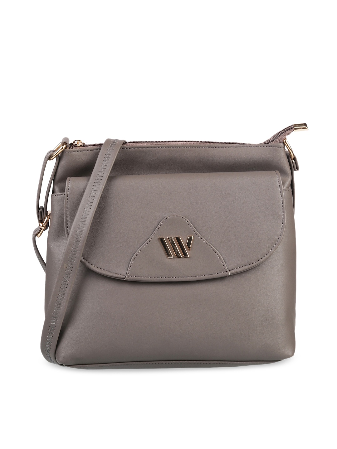 

WALKWAY by Metro Grey Structured Sling Bag with Bow Detail