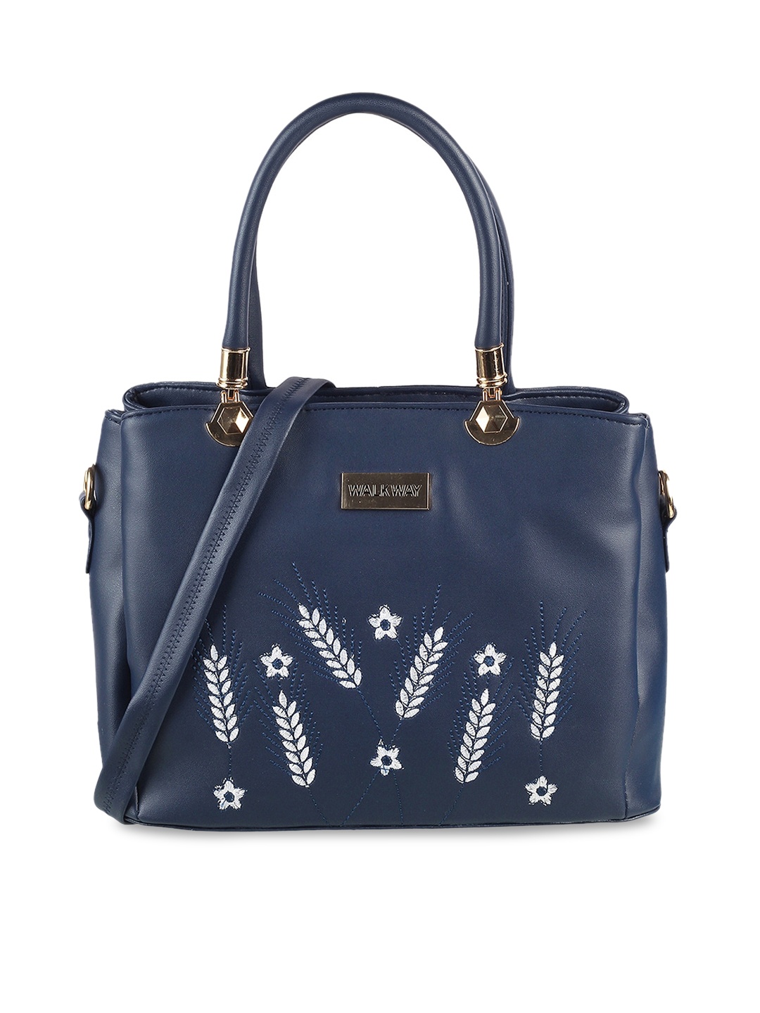 

WALKWAY by Metro Blue Embellished Structured Handheld Bag