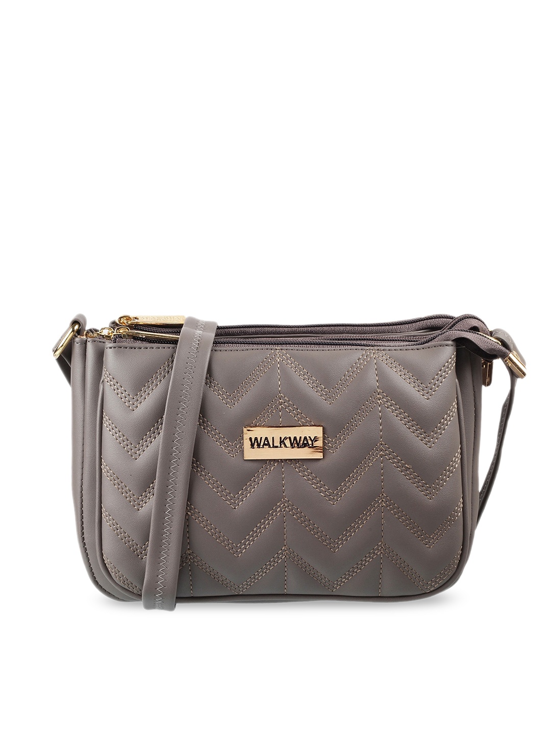 

WALKWAY by Metro Grey Structured Sling Bag