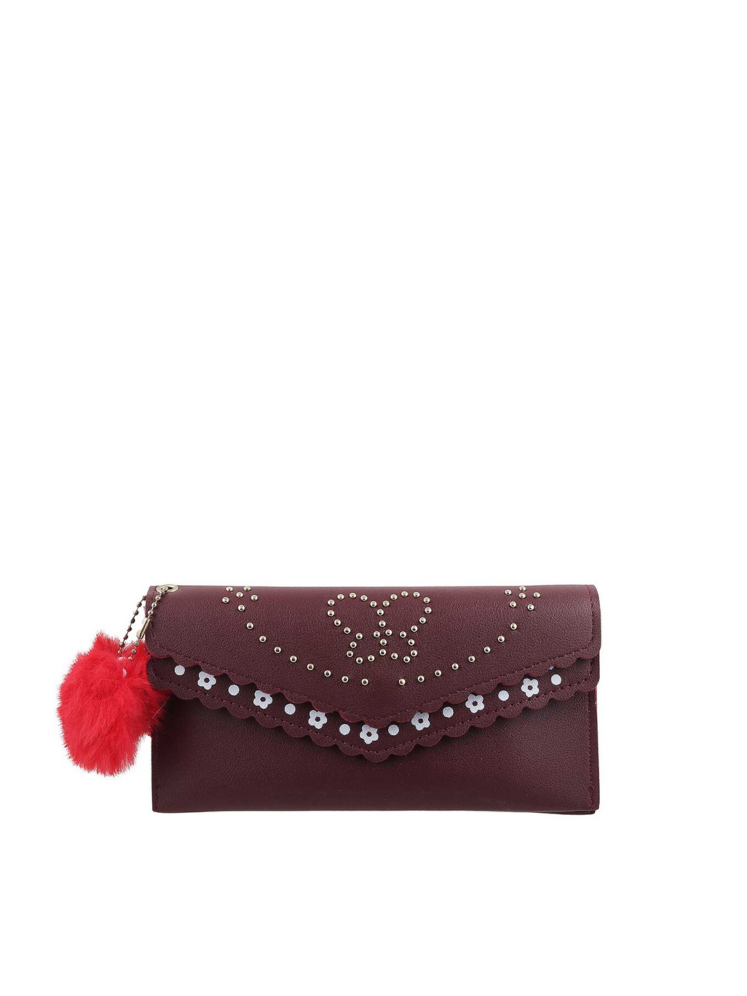 

WALKWAY by Metro Brown & White Embellished Envelope Clutch