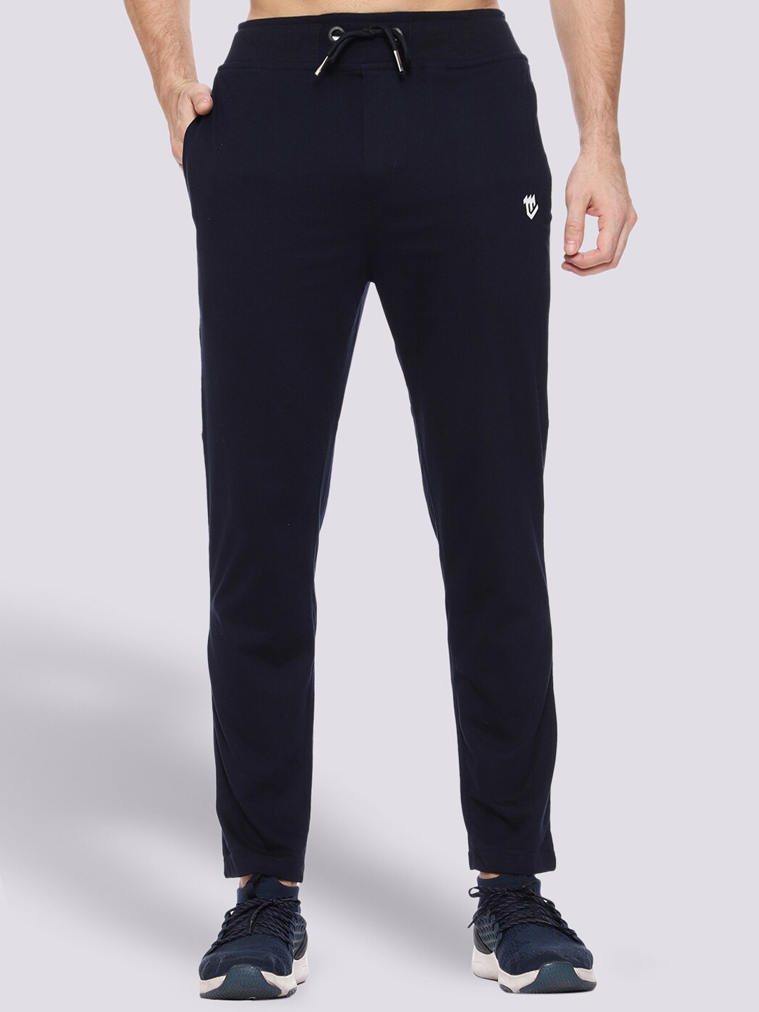 

Mark Leute Men Blue Solid Cotton Track Pants