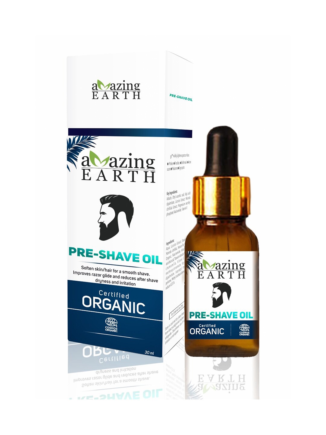 

Amazing Earth Men Pre Shave Oil - 30 ml, White