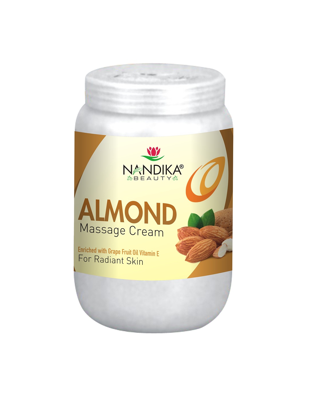 

NANDIKA BEAUTY Almond Massage Cream with Vitamin E 800 g, Yellow