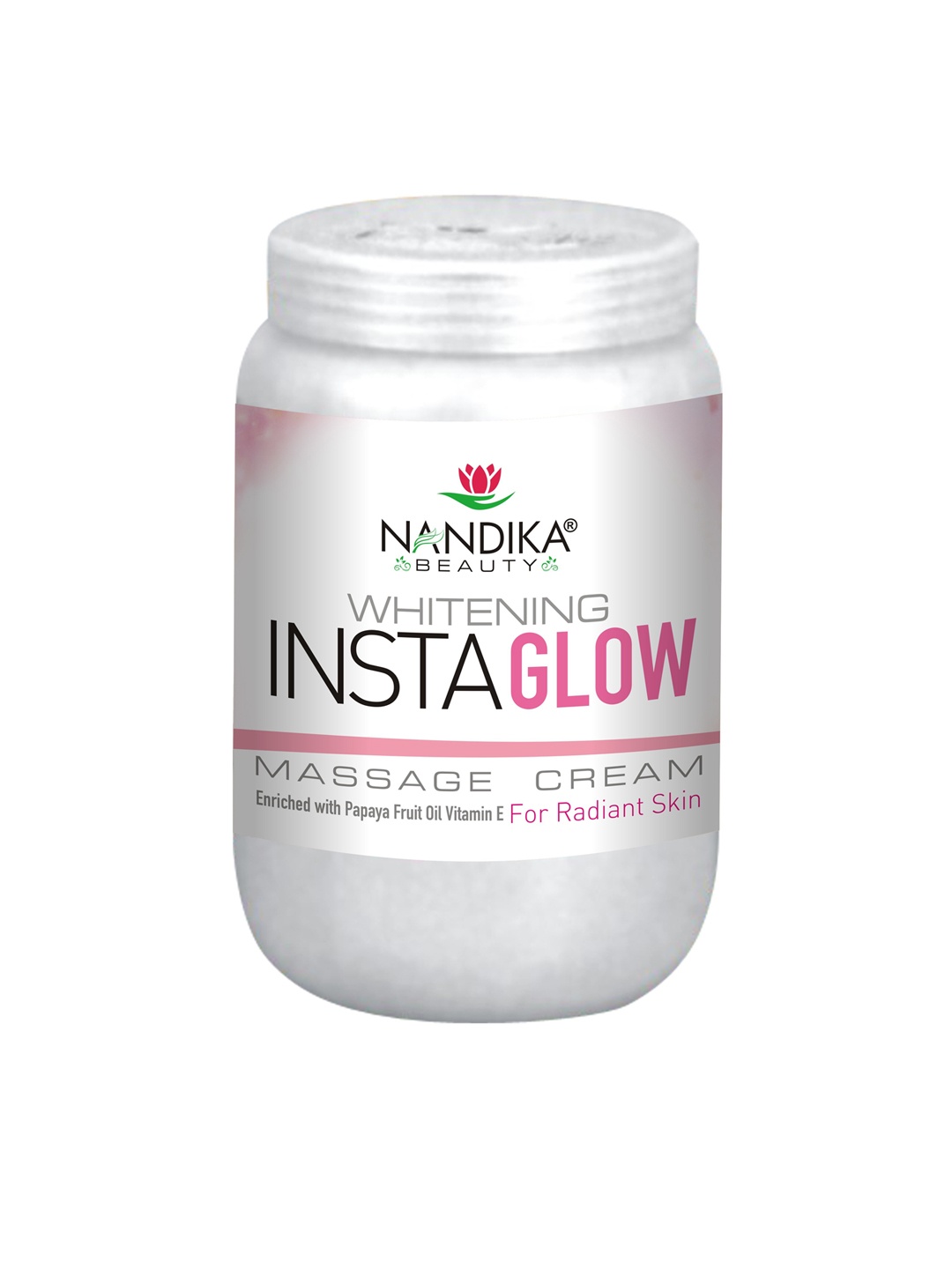 

NANDIKA BEAUTY Whitening Insta Glow Massage Cream with Papaya & Vitamin E - 800g, White