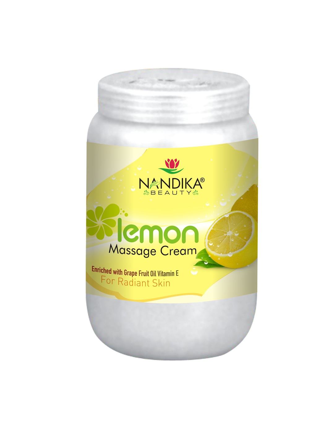 

NANDIKA BEAUTY Lemon Face Massage Cream with Grapefruit Oil for Radiant Skin - 800 g, Yellow