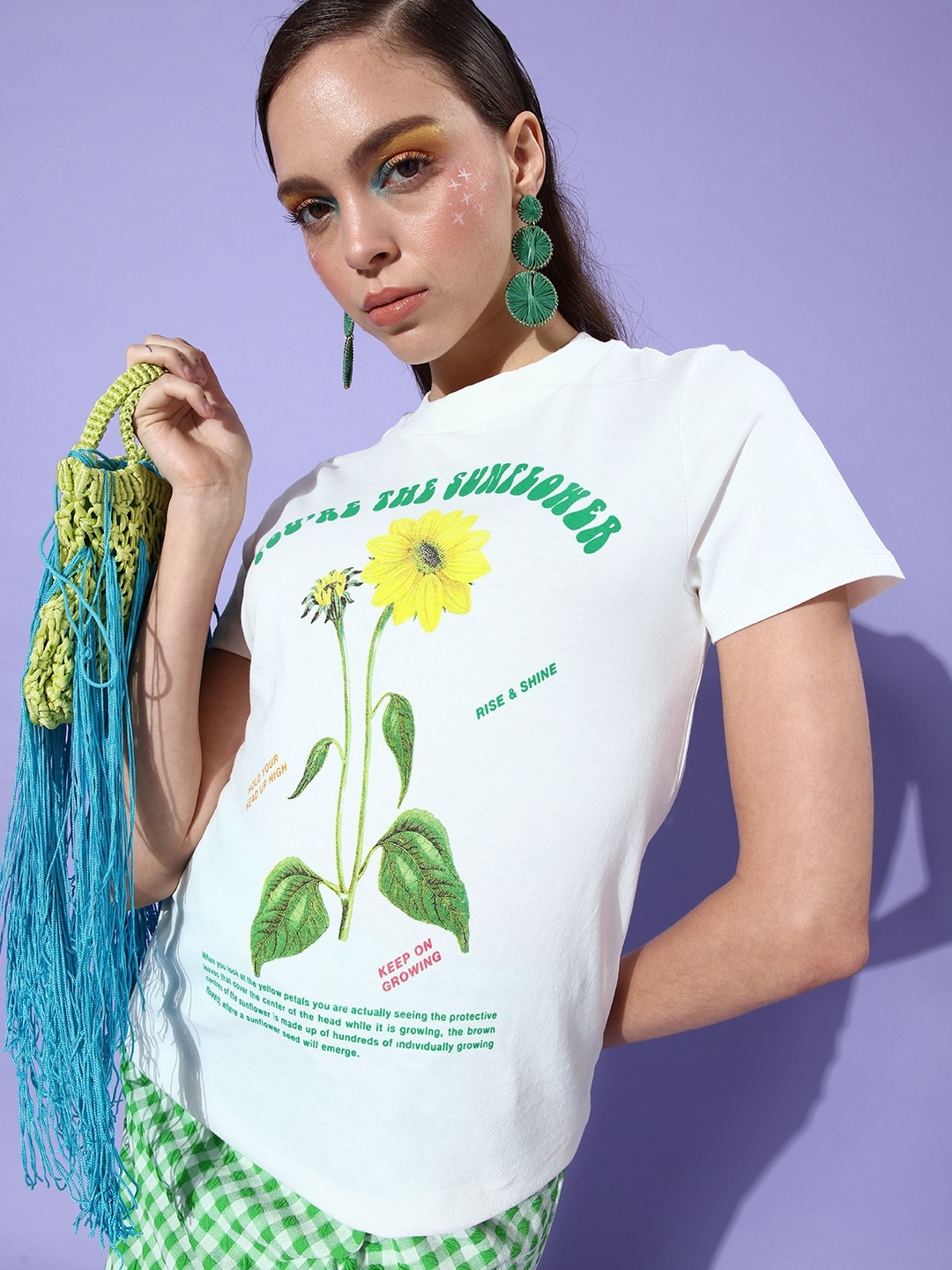 

HERE&NOW Women White Graphic Joyful Conversation Tshirt