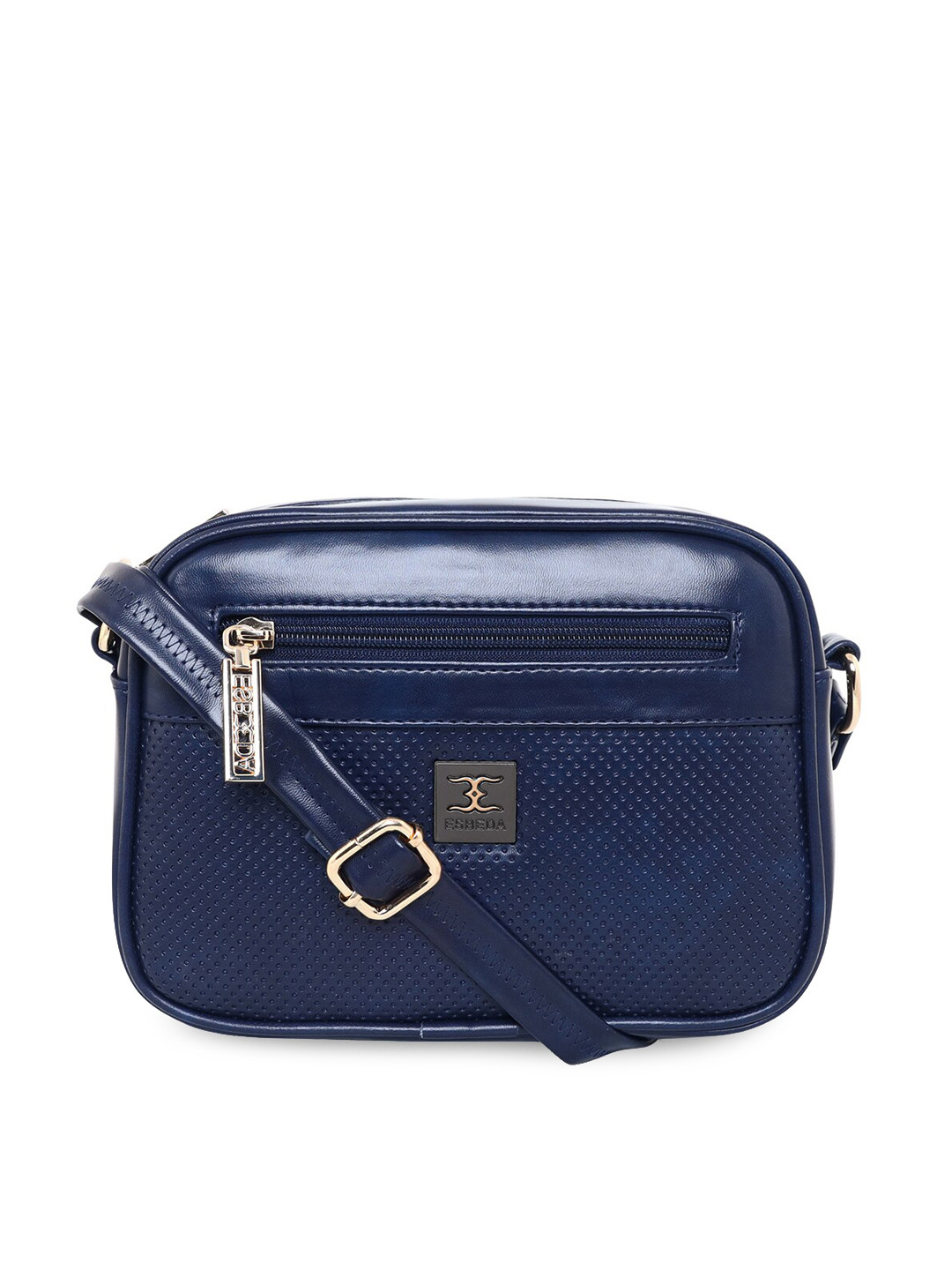 

ESBEDA Women Blue Tiny Dots Textured PU Solid Sling Bag