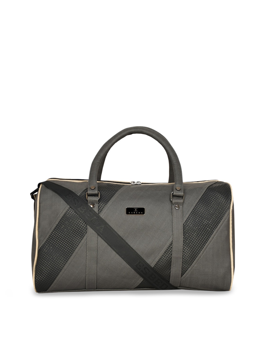

ESBEDA Grey Textured Large Duffel Bag