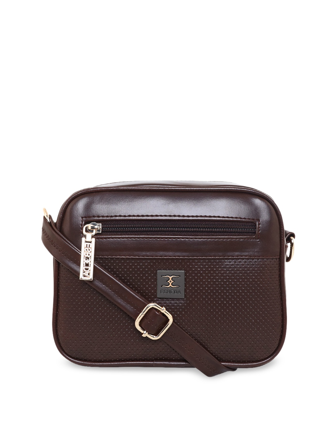 

ESBEDA Women Brown Color Tiny Dots Textured PU Solid Sling Bag