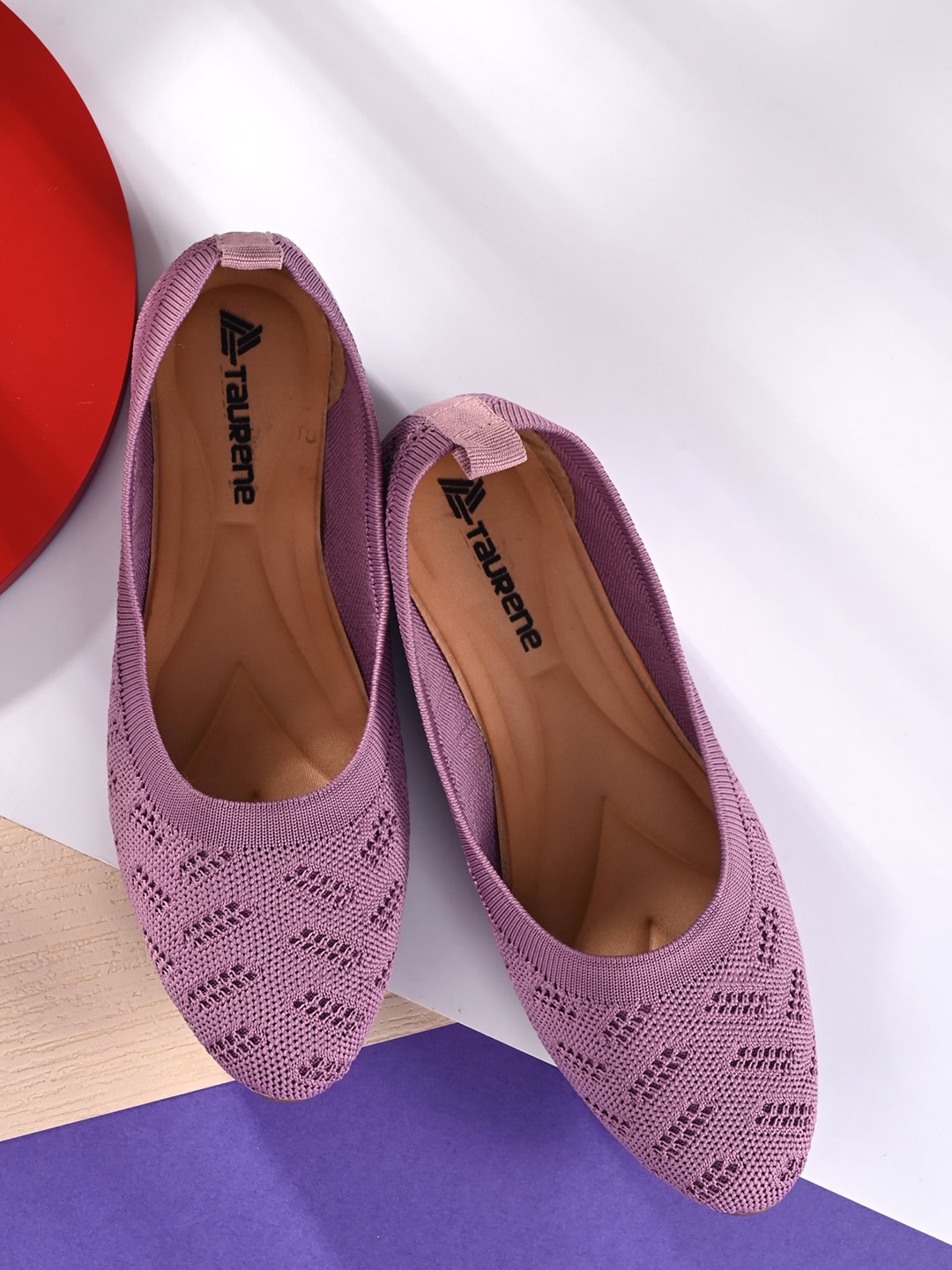 

TAURENE Women Pink Embellished Ballerinas with Tassels Flats