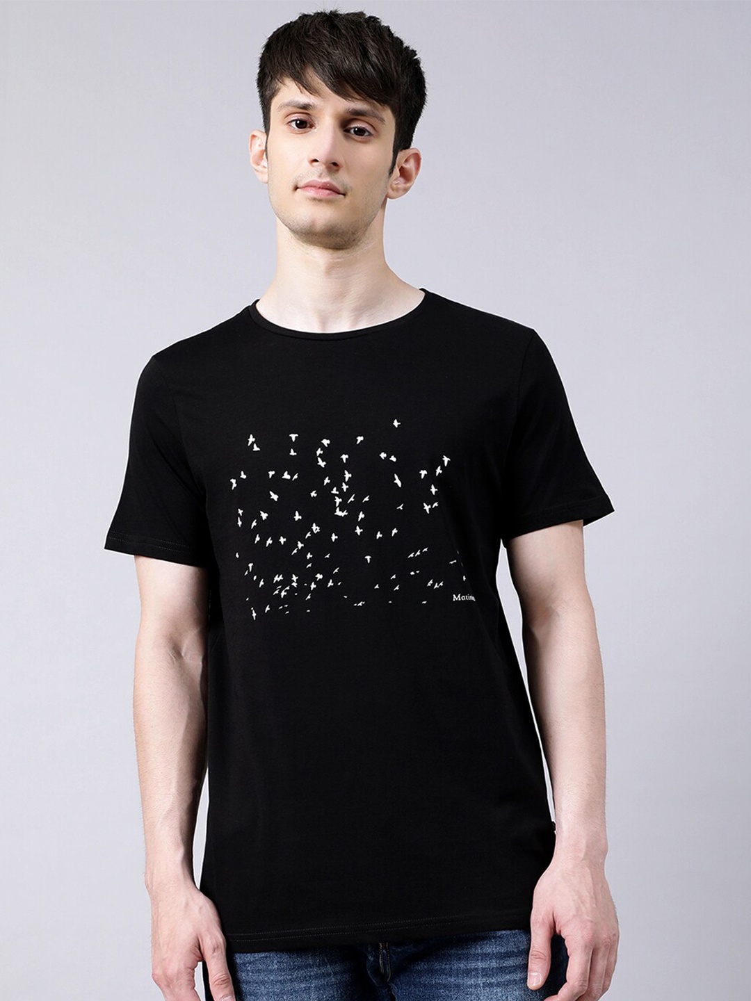 

Matinique Men Black Printed T-shirt