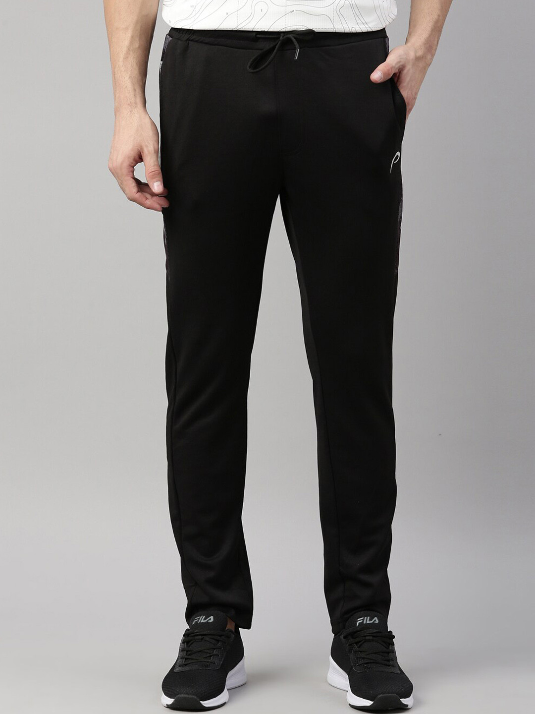 

Proline Active Men Black Solid Cotton Track Pant