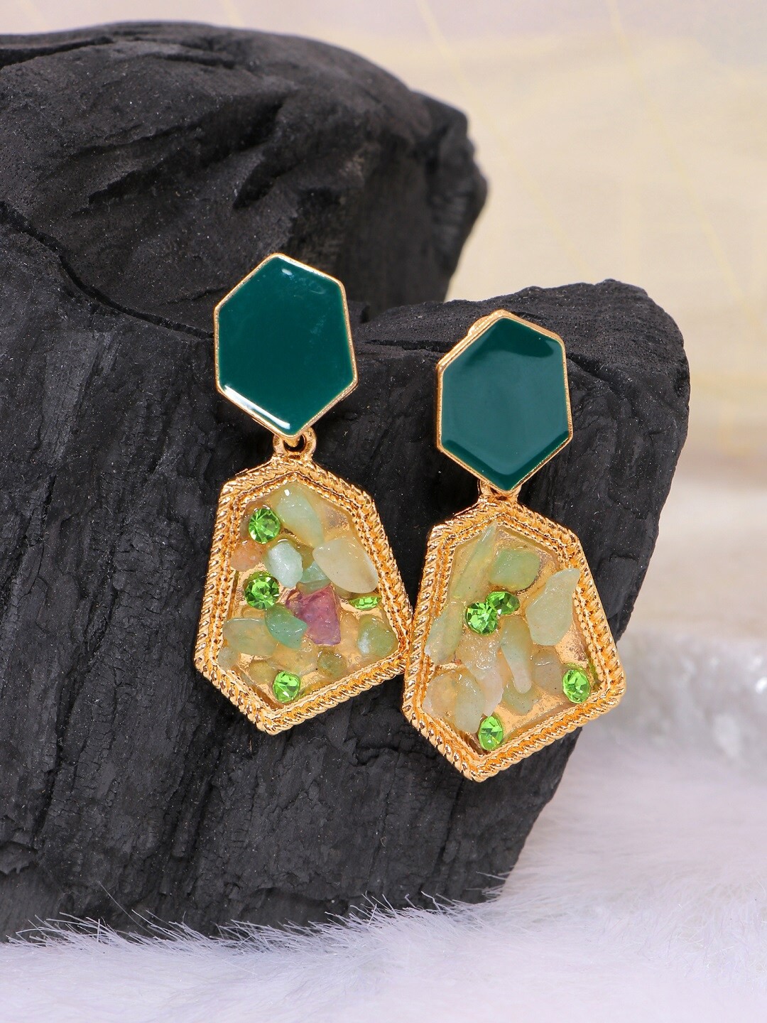 

Crunchy Fashion Multicoloured Contemporary Drop Earrings, Multi
