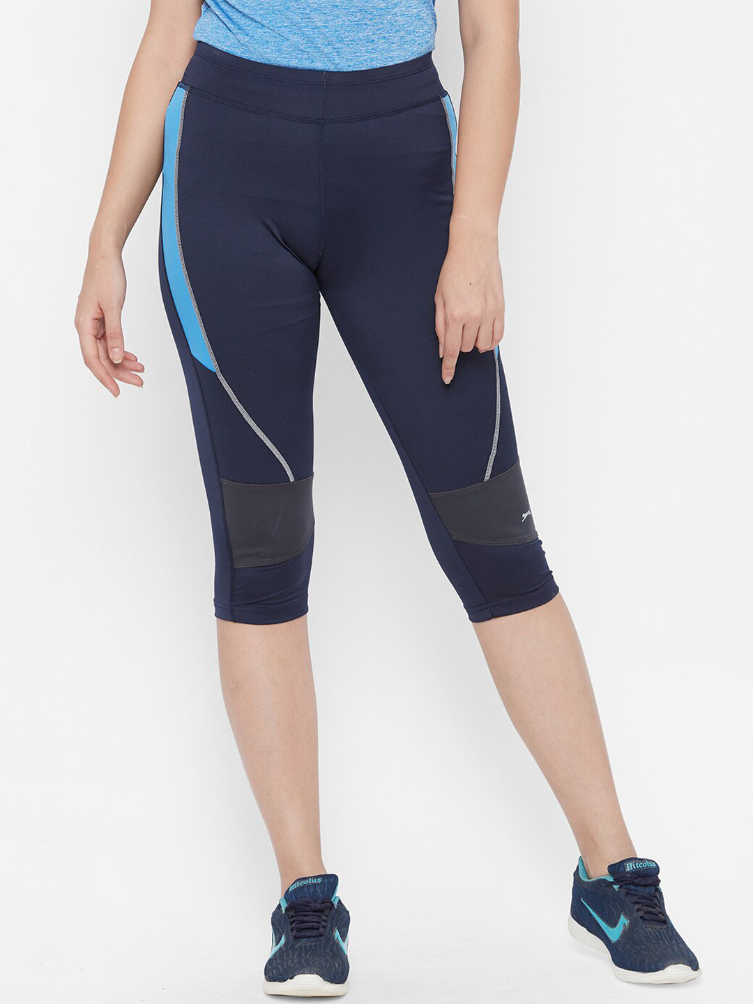 

Black Panther Women Navy Blue Slim Fit Capris