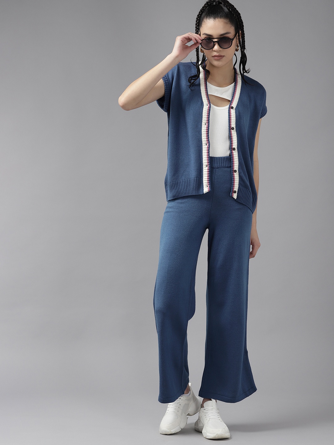 

Roadster The Lifestyle Co. Women Winter Co-Ords, Navy blue