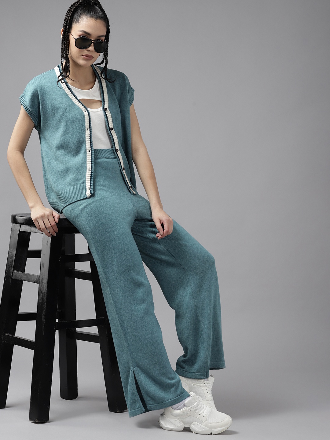 Roadster The Lifestyle Co. Women Winter Co-Ords, Sea green