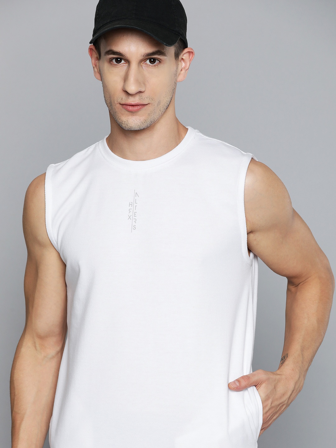 

HRX by Hrithik Roshan Men White Printed Sweatshirt