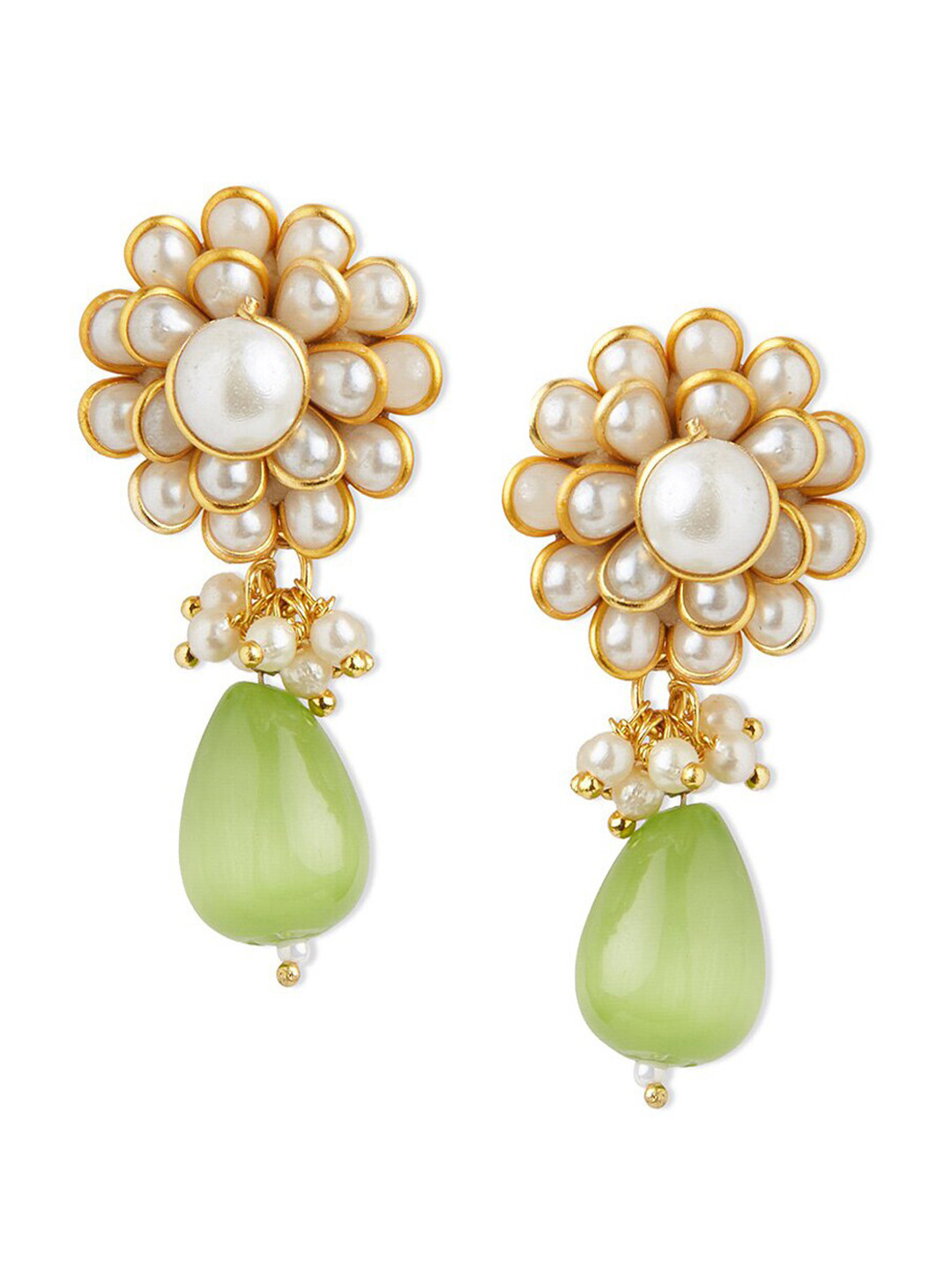 

Binnis Wardrobe Green Contemporary Drop Earrings