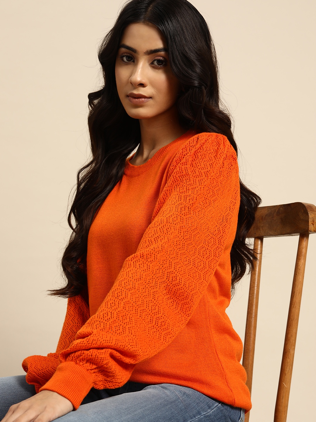 

all about you Women Orange Pullover