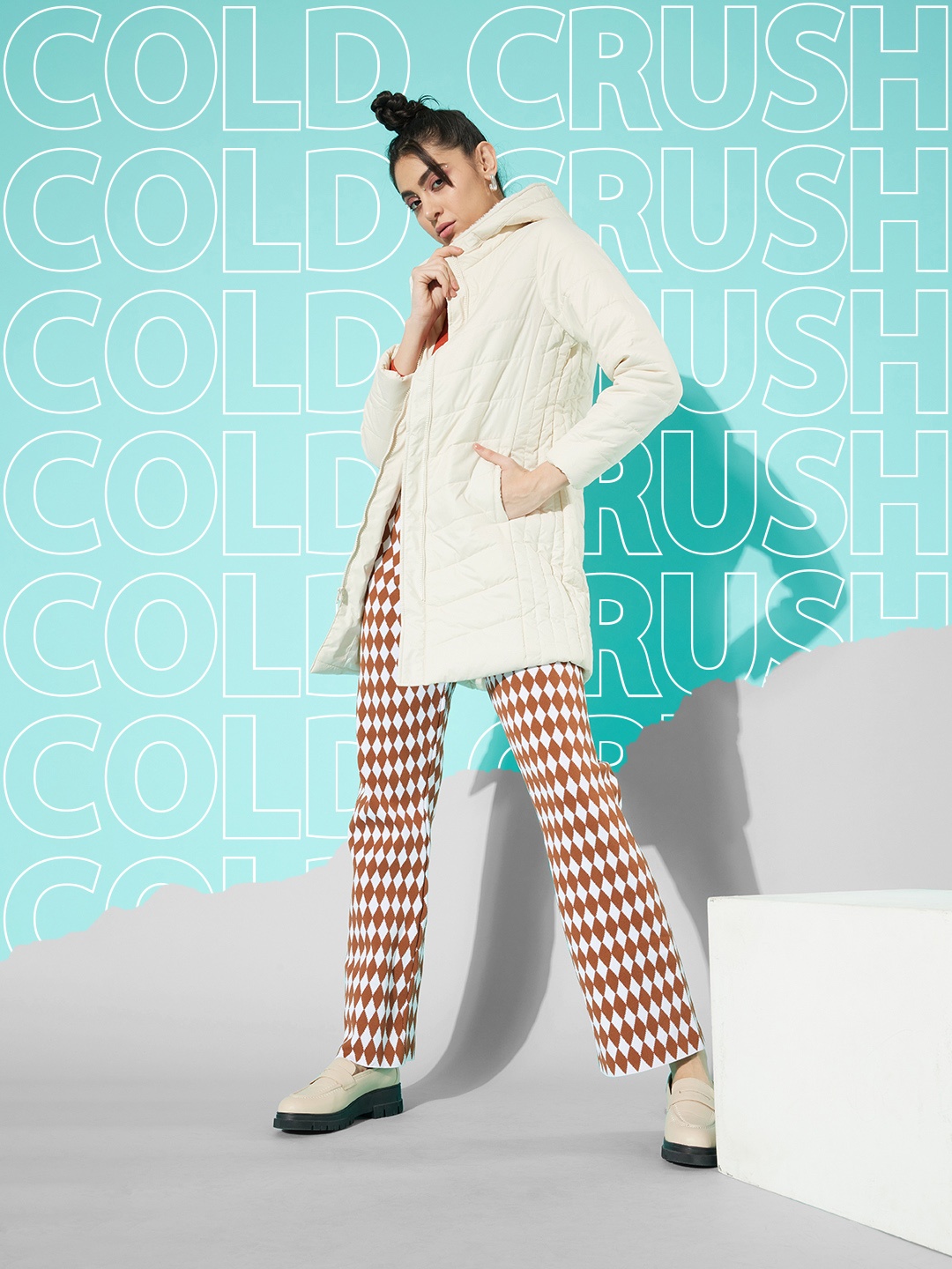 

all about you Women Bright White Solid Quilt in Comfort Jacket