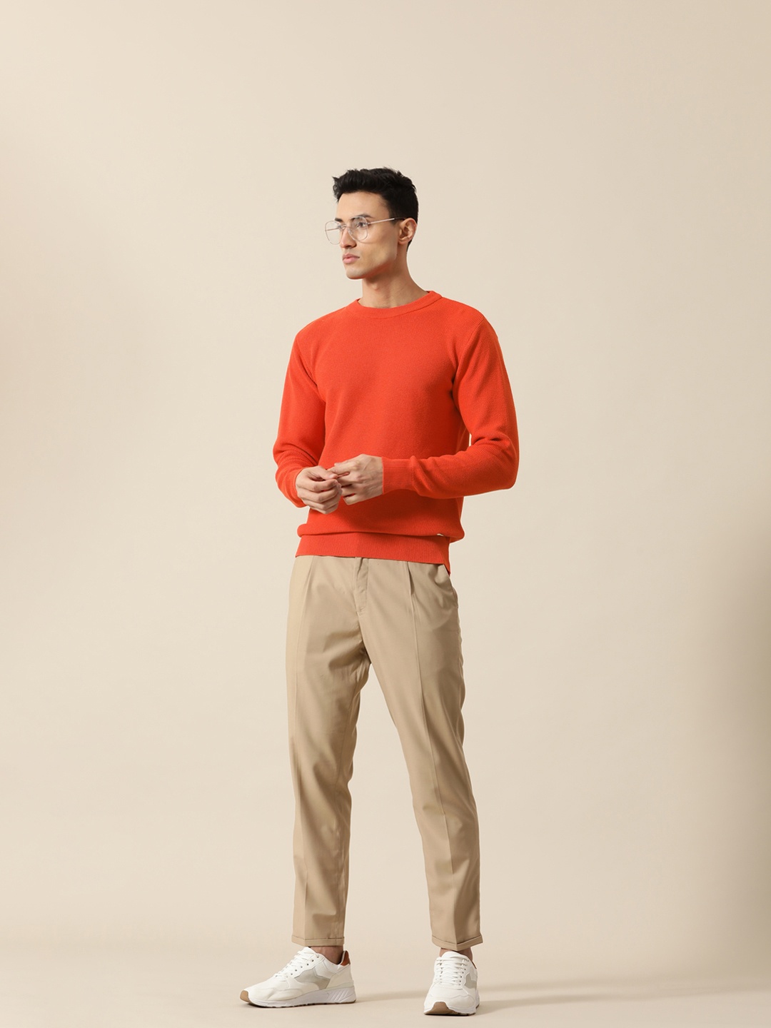 

Mr Bowerbird Men Solid Pullover, Coral