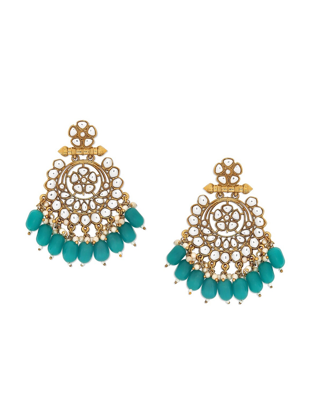 

Mahi Green Contemporary Drop Earrings