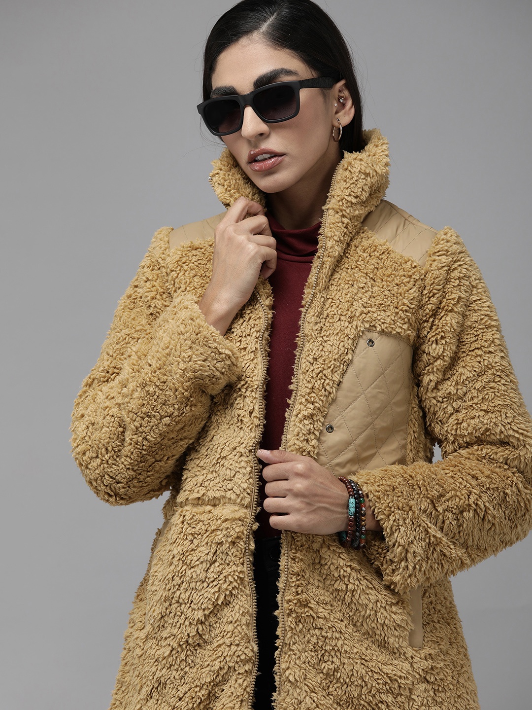 

The Roadster Lifestyle Co. Women Camel Brown Longline Tailored Jacket