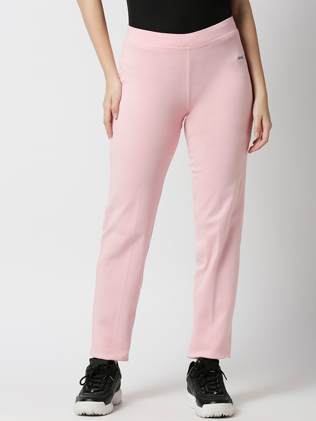 

Black Panther Women Pink Solid Slim-Fit Track Pants