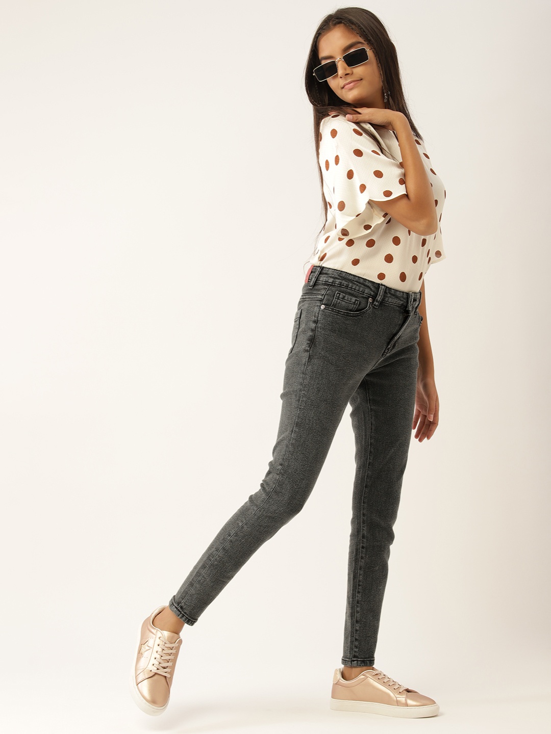 

DressBerry Girls Black Super Skinny Fit Clean Look Stretchable Jeans