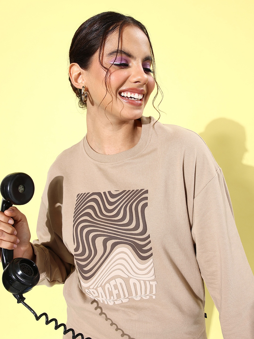 

The Roadster Life Co. Graphic Applique Pullover Sweatshirt, Beige