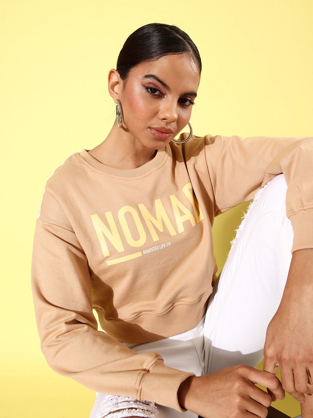 

The Roadster Life Co. Printed Sweatshirt, Peach