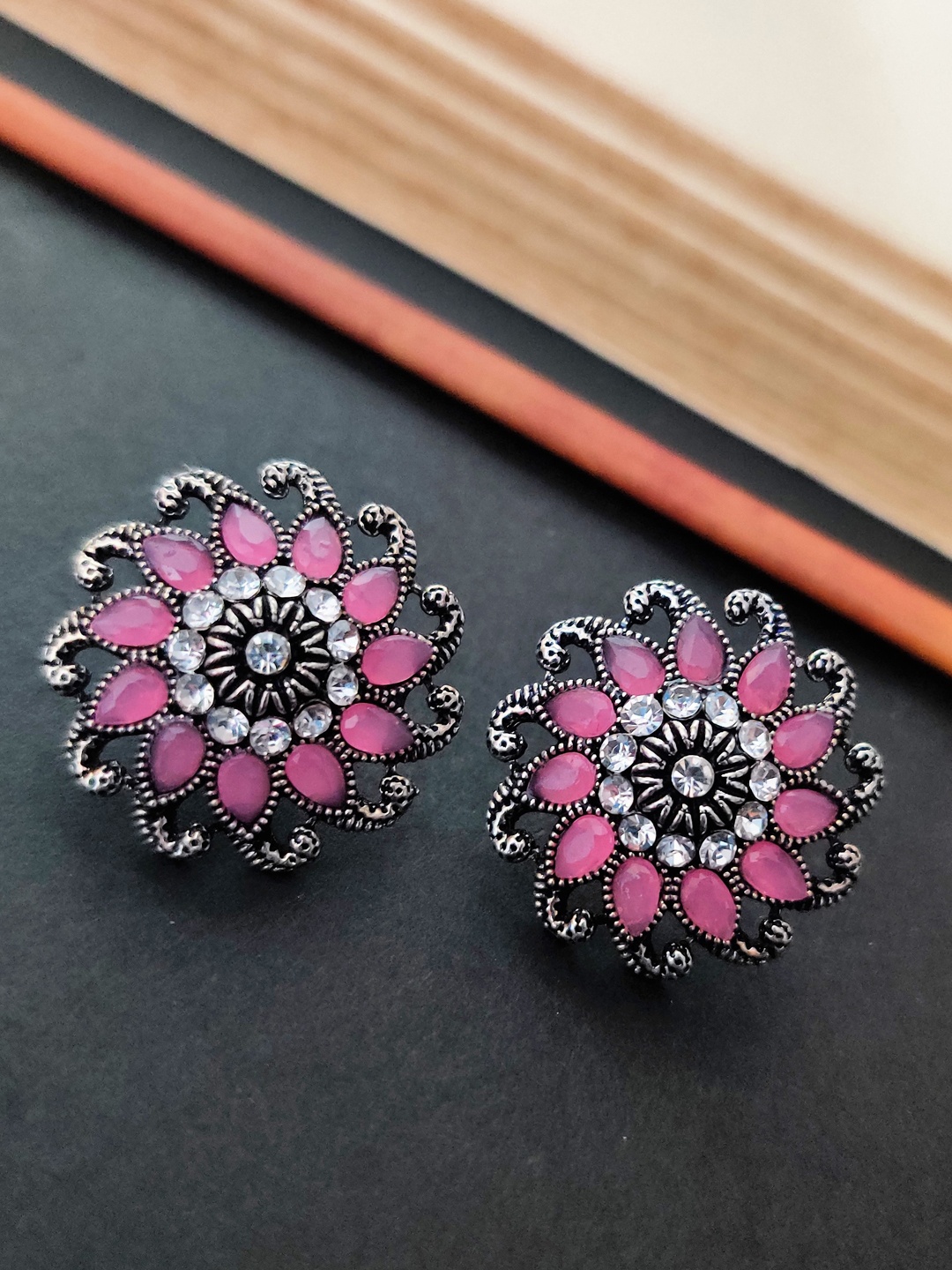 

Binnis Wardrobe Pink Contemporary Studs Earrings
