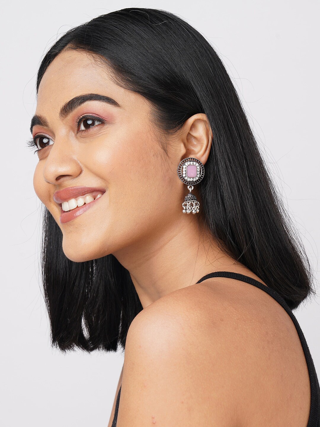 

Binnis Wardrobe Pink Contemporary Jhumkas Earrings